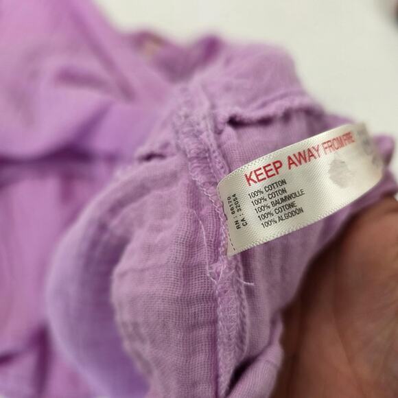 Free People Tunic Top Womens Small Purple Cotton Boho Sleeveless Pocket Flowy - Picture 10 of 11